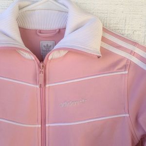 Light pink adidas zip up